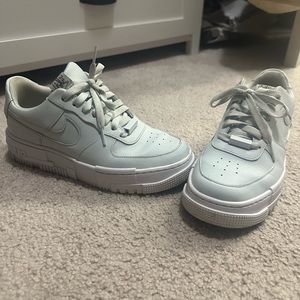 Light blue Nike Air Forces. Size 8.5
